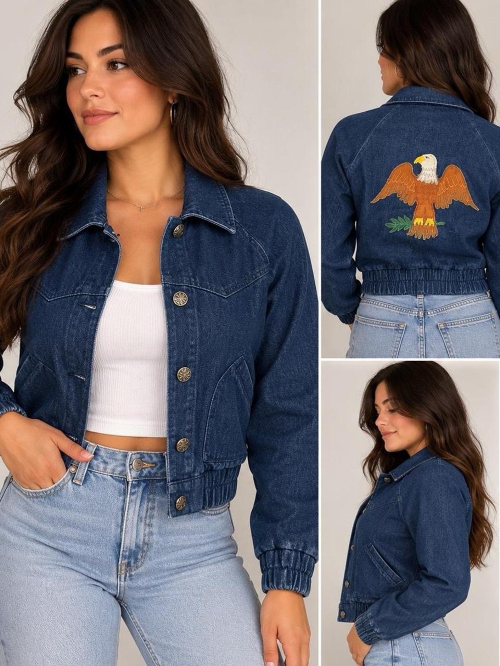 🦅 TRUE VINTAGE 1970s - 1980s Western Denim Jacket